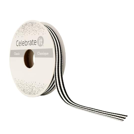 12 Pack: 3/8" x 7yd. Grosgrain Stripe Ribbon by Celebrate It™